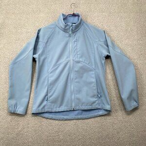 Black Diamond Jacket Womens Medium Soft Shell Fleece Full Zip Blue Camping